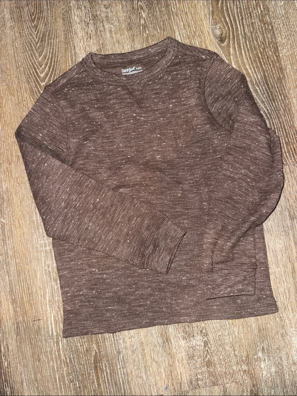 Brown Marled Crewneck Shirt Size 6/7